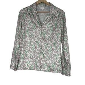 70s novelty print Tulip Groovy polyester button down